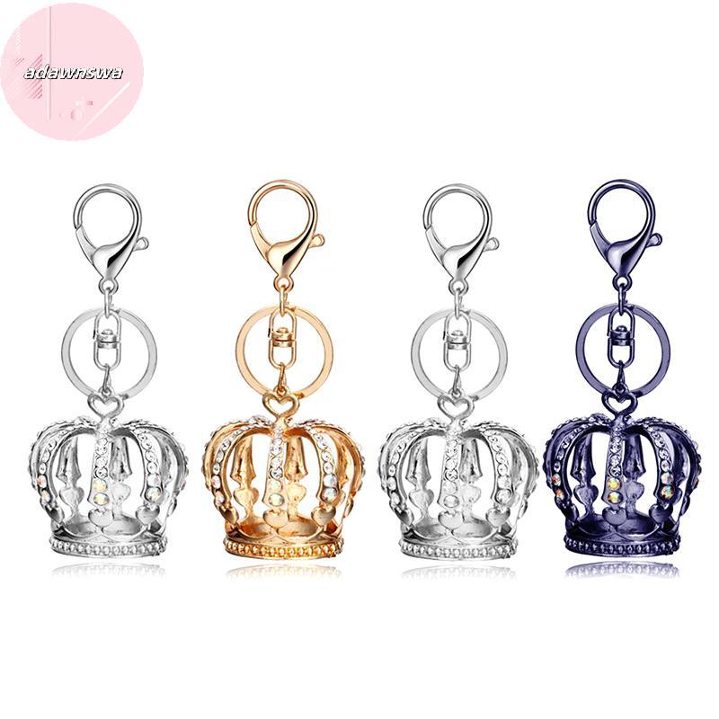 ADAWA Moda Coroa De Cristal Esmalte Metal Bolsa Pingente Porta-Chaves Chaveiro Para Jóias De Carro Meu