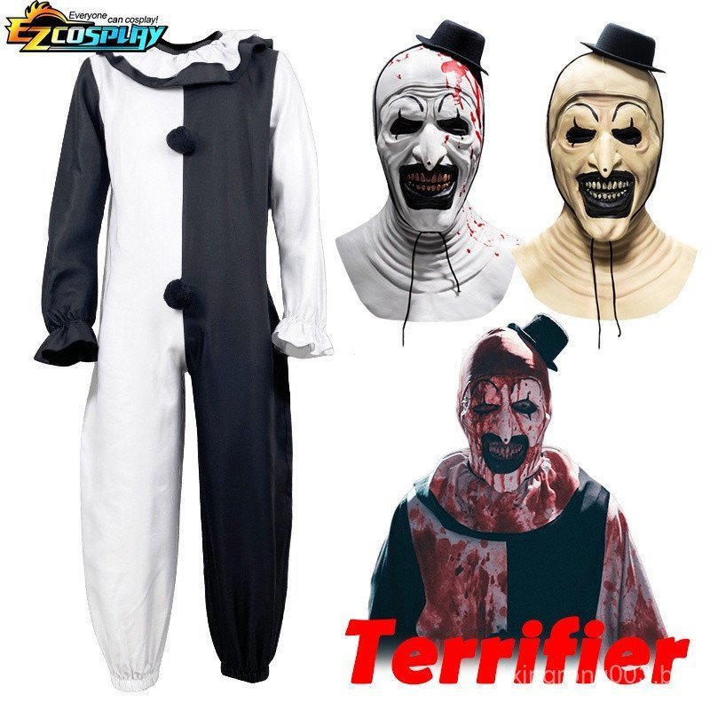 Máscara de Palhaço Artístico Terrificador para Cosplay, Máscara de Horror Sangrenta para Festa de Halloween para Adultos