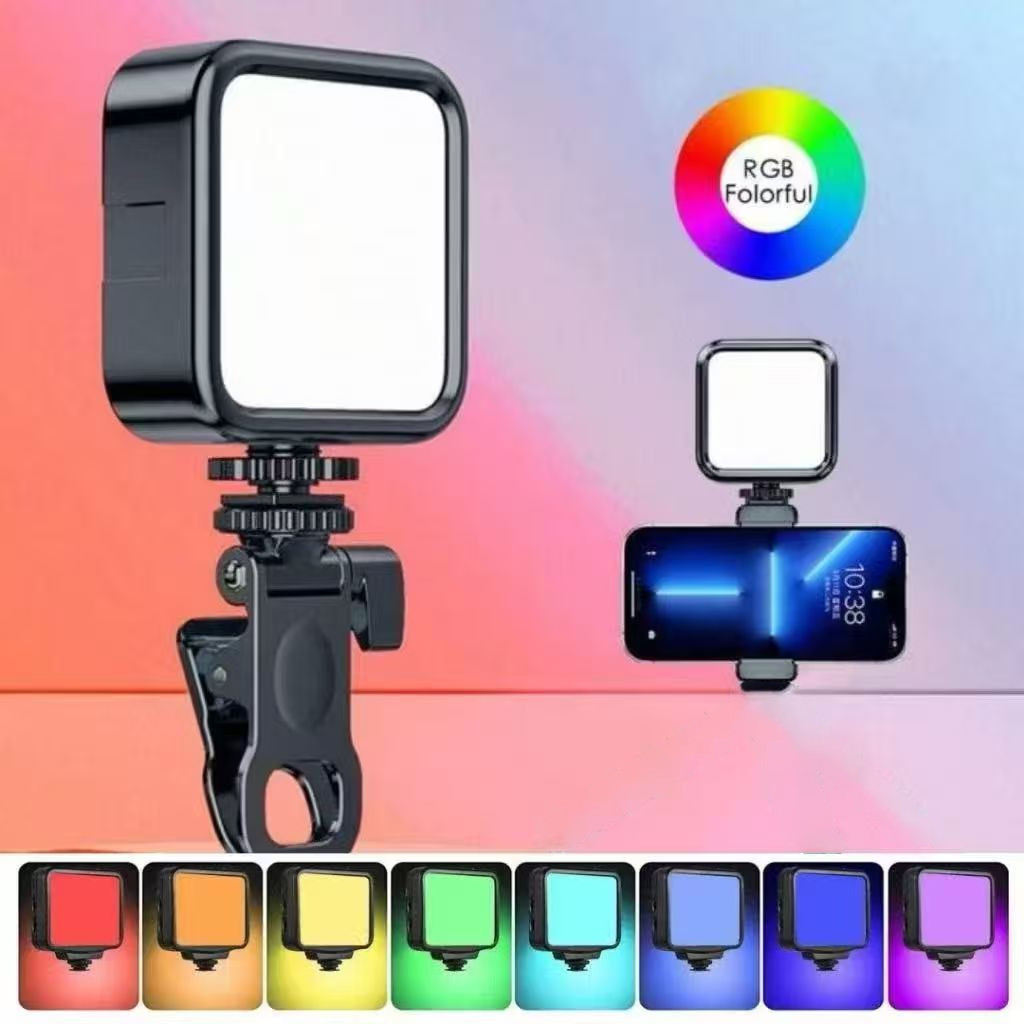 Painel de Luz LED RGB Portátil Luz de Preenchimento Branca Suave para Celular Câmera Vídeo Fotografia Tiro ao Ar Livre