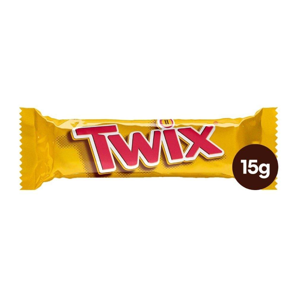 Chocolate Twix 15g Embalagem com 30 Unidades