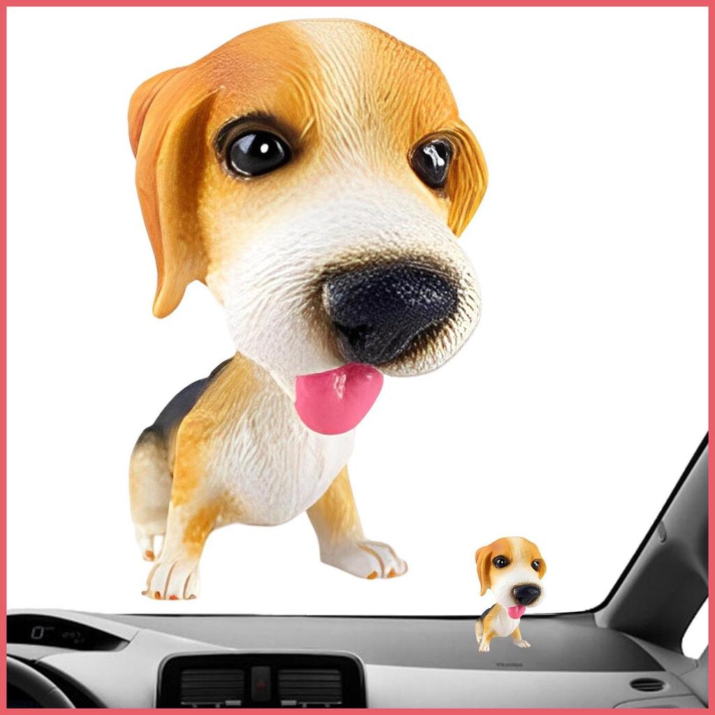 Cão Carro Bobble Cabeça Bonito Resina Estatueta Criativa Bolha Figura Alta Emulação Balançando Boneca Para xurit2br