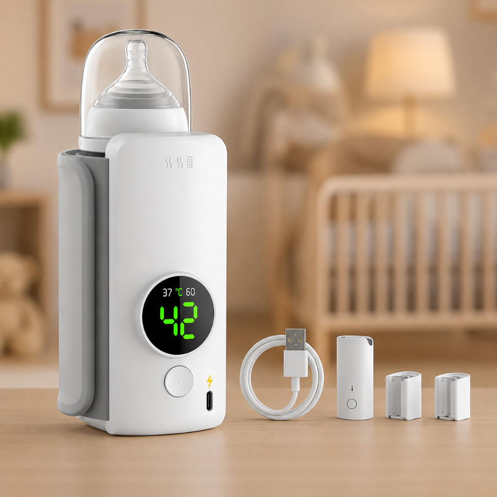 Aquecedor Portátil Mamadeira USB Com Display
