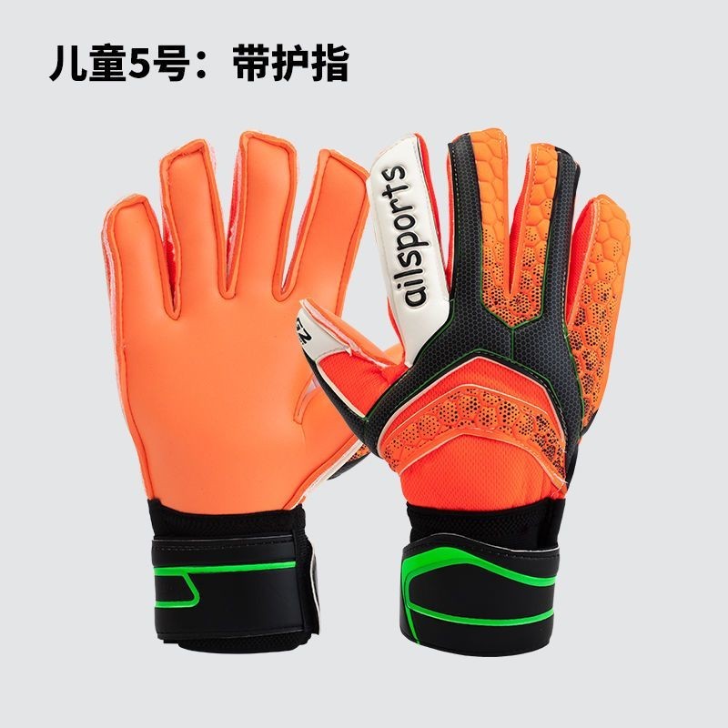 Grosso fita de látex completa dedo guarda luvas de goleiro de futebol com protetor de dedo luvas de pórtico antiderrapan