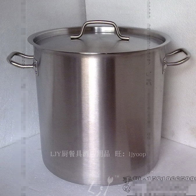 Balde de sopa Extra grosso de aço inoxidável 32, pote de sopa composto de três camadas, balde de sopa composto de aço in
