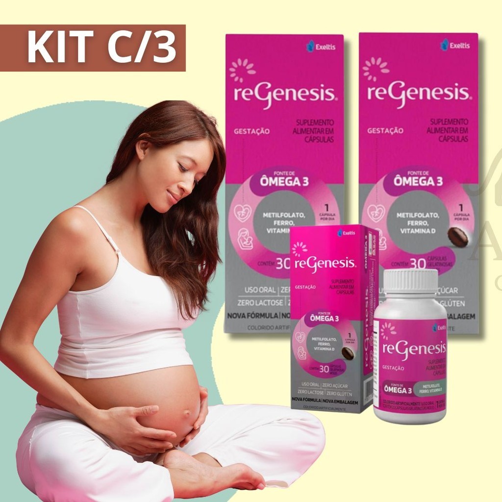ReGenesis Ômega 3  - Kit C/ 3 Caixas C/ 30 Cápsulas Cada