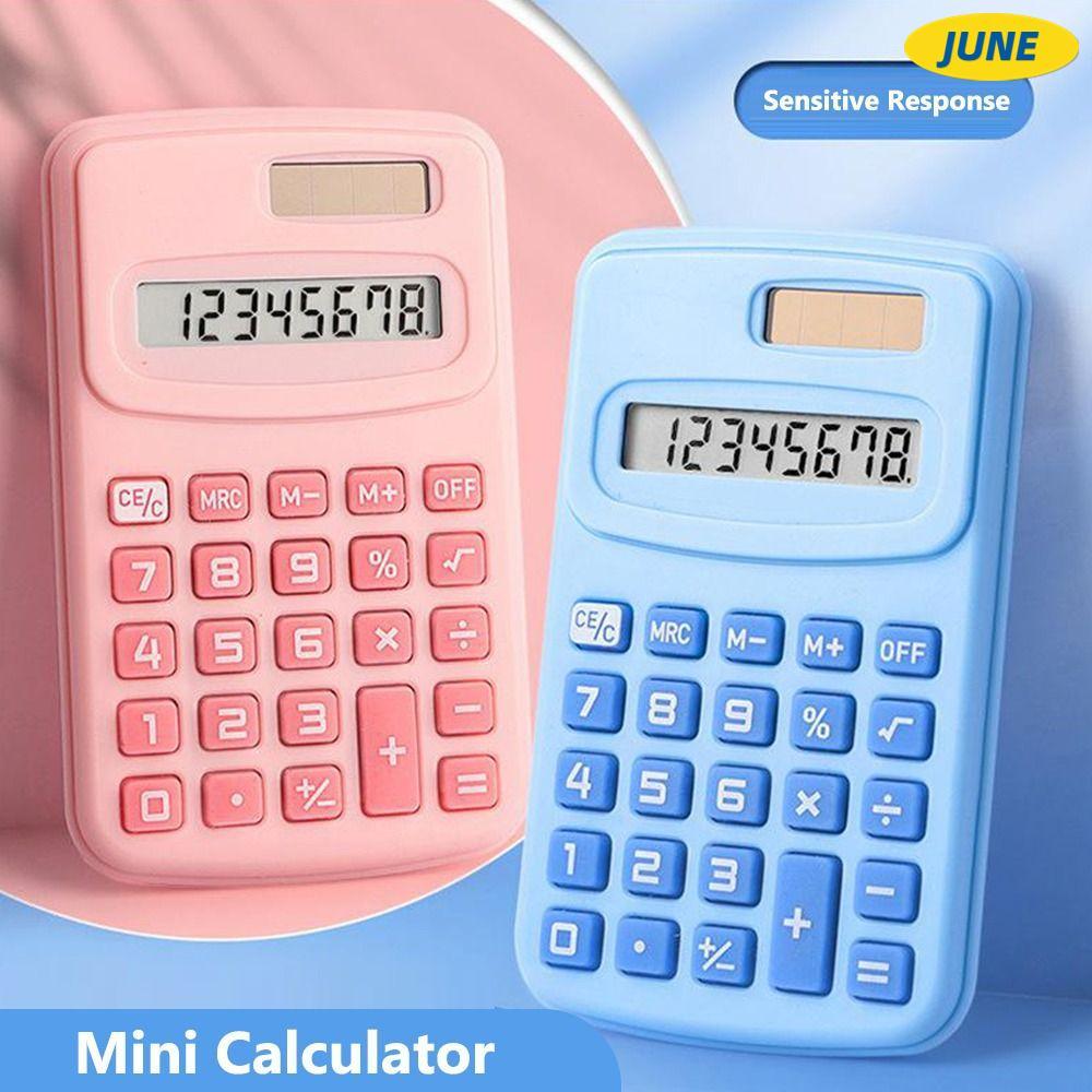 Calculadora Científica De Junho , Mini Silenciosa De Bolso Com Display LCD Grande , Matemática De 8 Dígitos