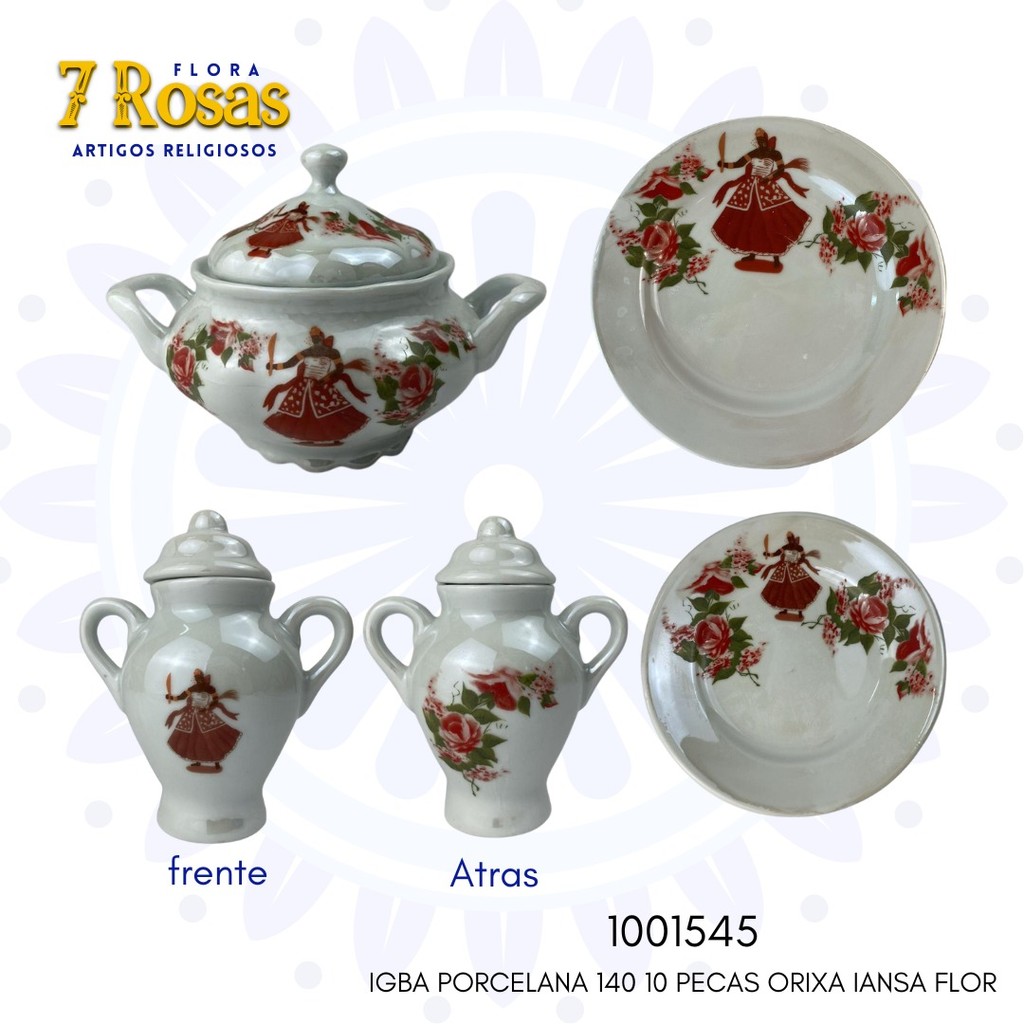 IGBA PORCELANA 140 10 PECAS ORIXA IANSA FLOR