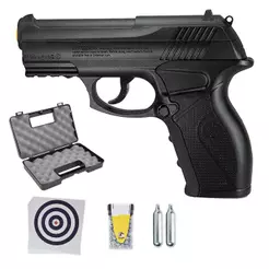 Pistola de Pressão C11 Co2 4.5mm - Crosman + Maleta + Alvo + Esfera + 2 Cilindros