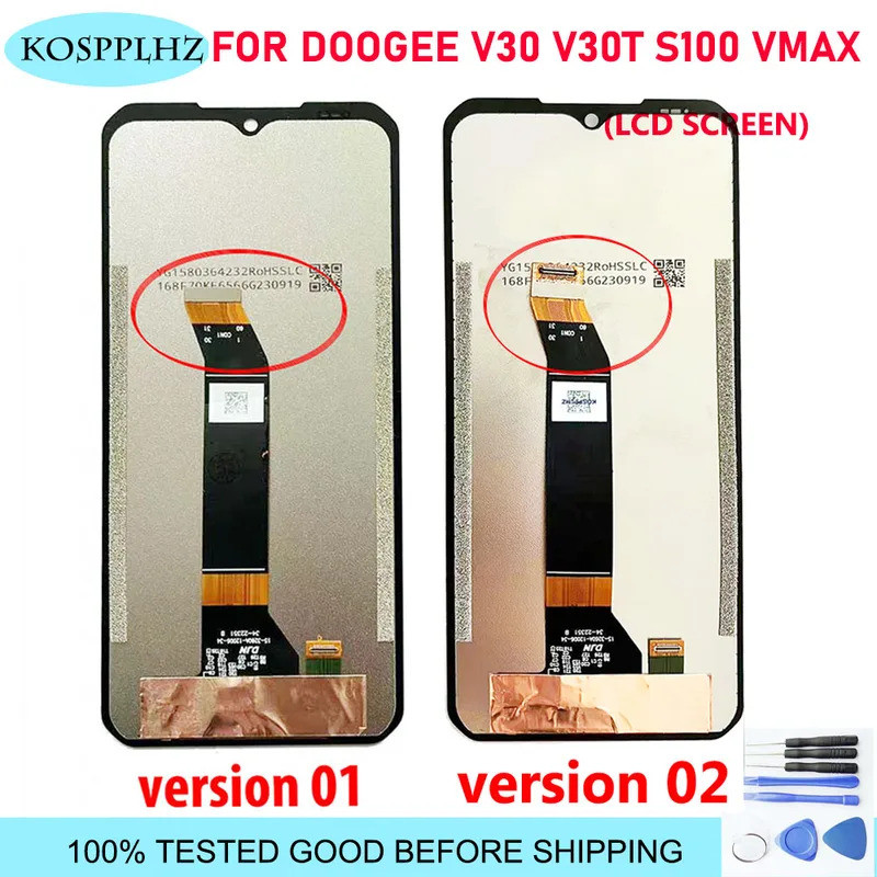 Novo Para DOOGEE V30 V30T V30Pro V31GT S120 S100 Pro S110 V Max Display LCD E Tela De Toque Digitador Assembléia