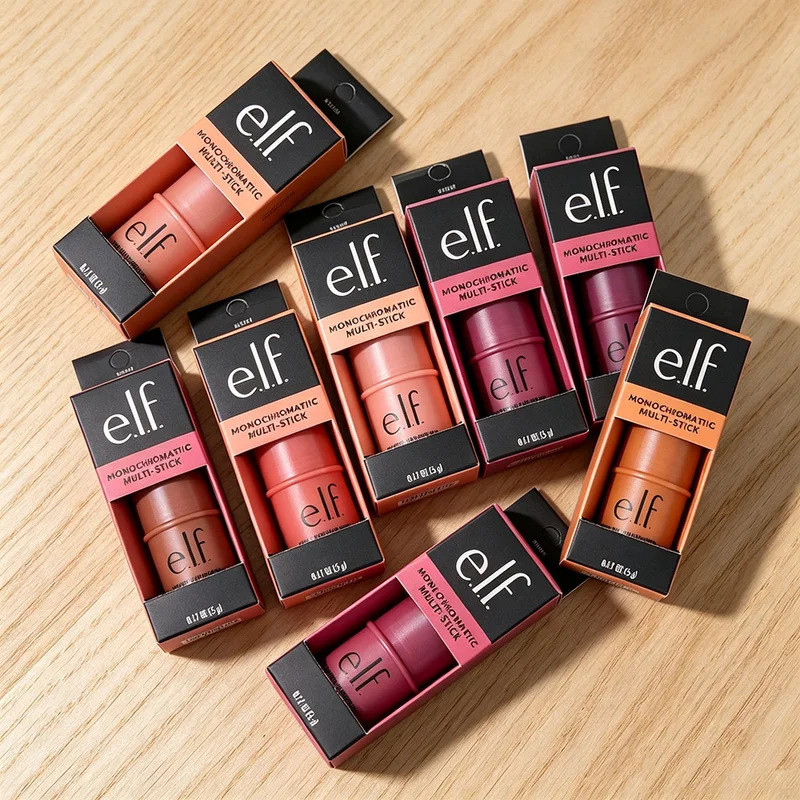 ELF Monocromático Multi-Stick 5g-3 Em 1 Creme Blush Para Olhos , Lábios E Bochechas Versátil Bastão De Maquiagem Profiss
