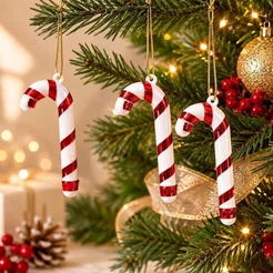 Enfeite Para Pendurar de Natal - Bengala Doce - 12cm - 3 unidades - Rizzo