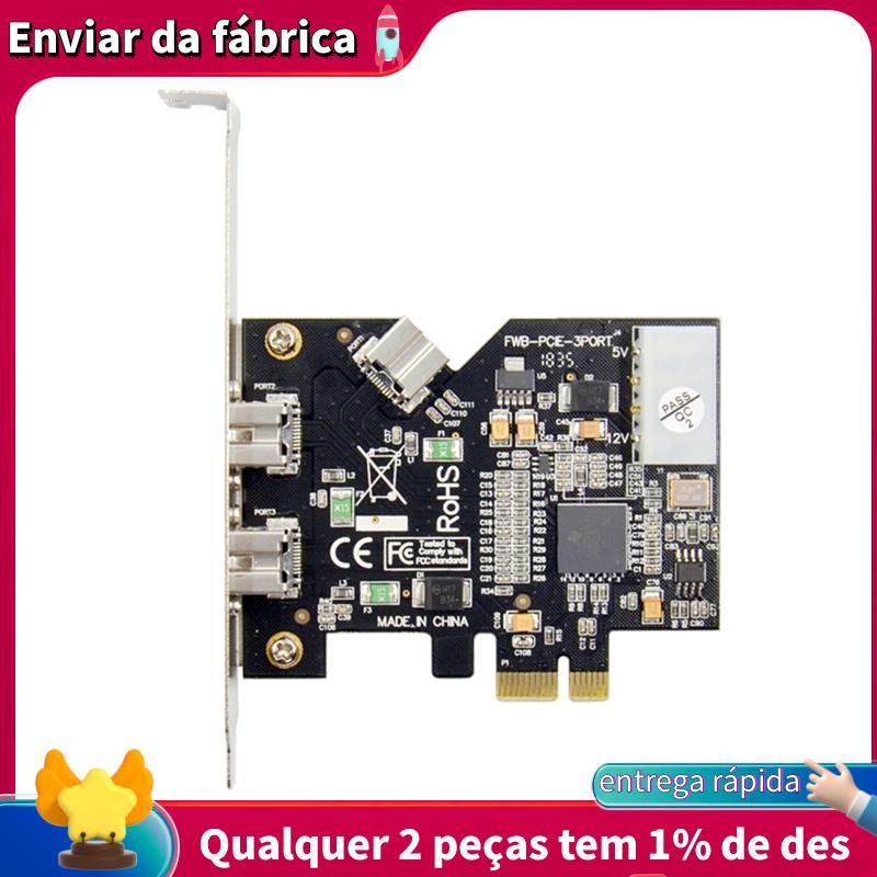 Placa Controladora PCI Express-E X1 Para 3 Portas 1394B , Adicional FireWire 800