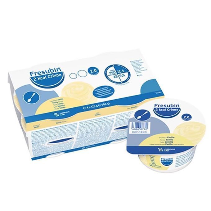 Kit 4 Fresubin 2 Kcal Creme 125g Sabor Baunilha