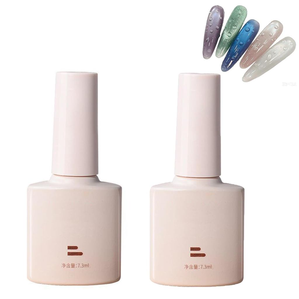 Top coat em formato de gota d'água, efeito transparente de gota d'água em gel 3D para nail art, usado para design de unh