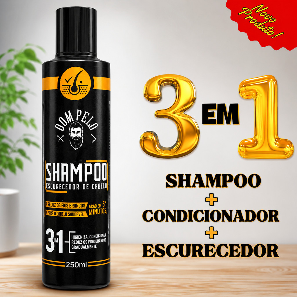 Shampoo Escurecedor de Cabelos 250ml - DOM PELO