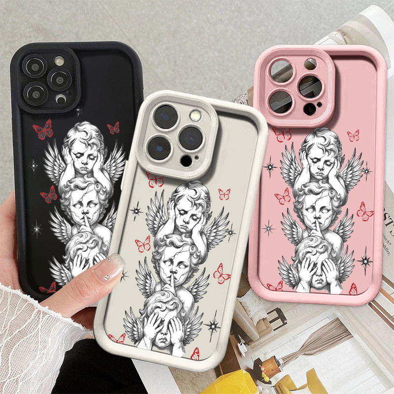 Capinha capa bênção do anjo cupido para iPhone 15 14 13 12 11 X XS 7 8 12 14 15 16 Pro Max Plus case