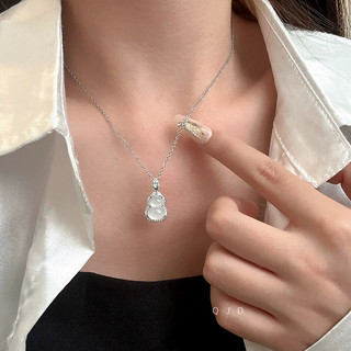 Doce legal sentimento gelo transparente pequena cabaça pingente colar feminino novo nicho chinês High-End clavícula corr