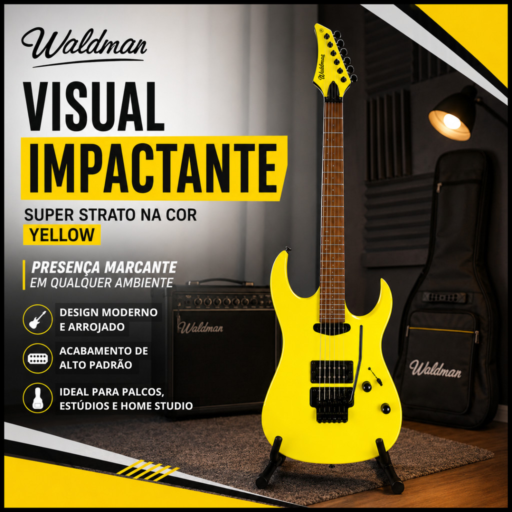 Guitarra Elétrica Waldman Super Strato WIG-250 / WIGR-265 Com Capa — imagem 2 de 2