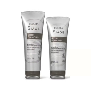 Lançamento em oferta Siàge Nutri Diamond: Shampoo 250ml + Condicionador 200ml reduz o frizz e da brilho