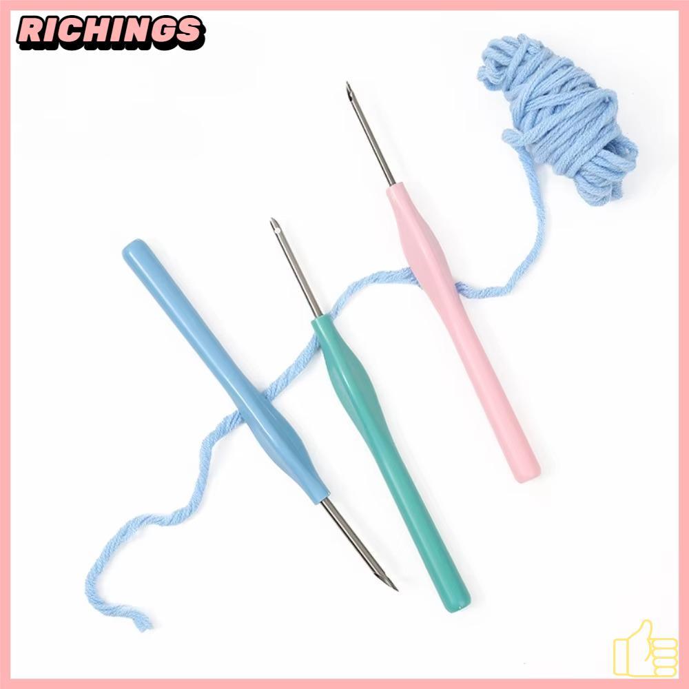 [RICHIS] Kit De Agulha Perfuradora Para Bordado De 1/4 Unidades , Aplique De Costura Ajustável , Caneta Mágica