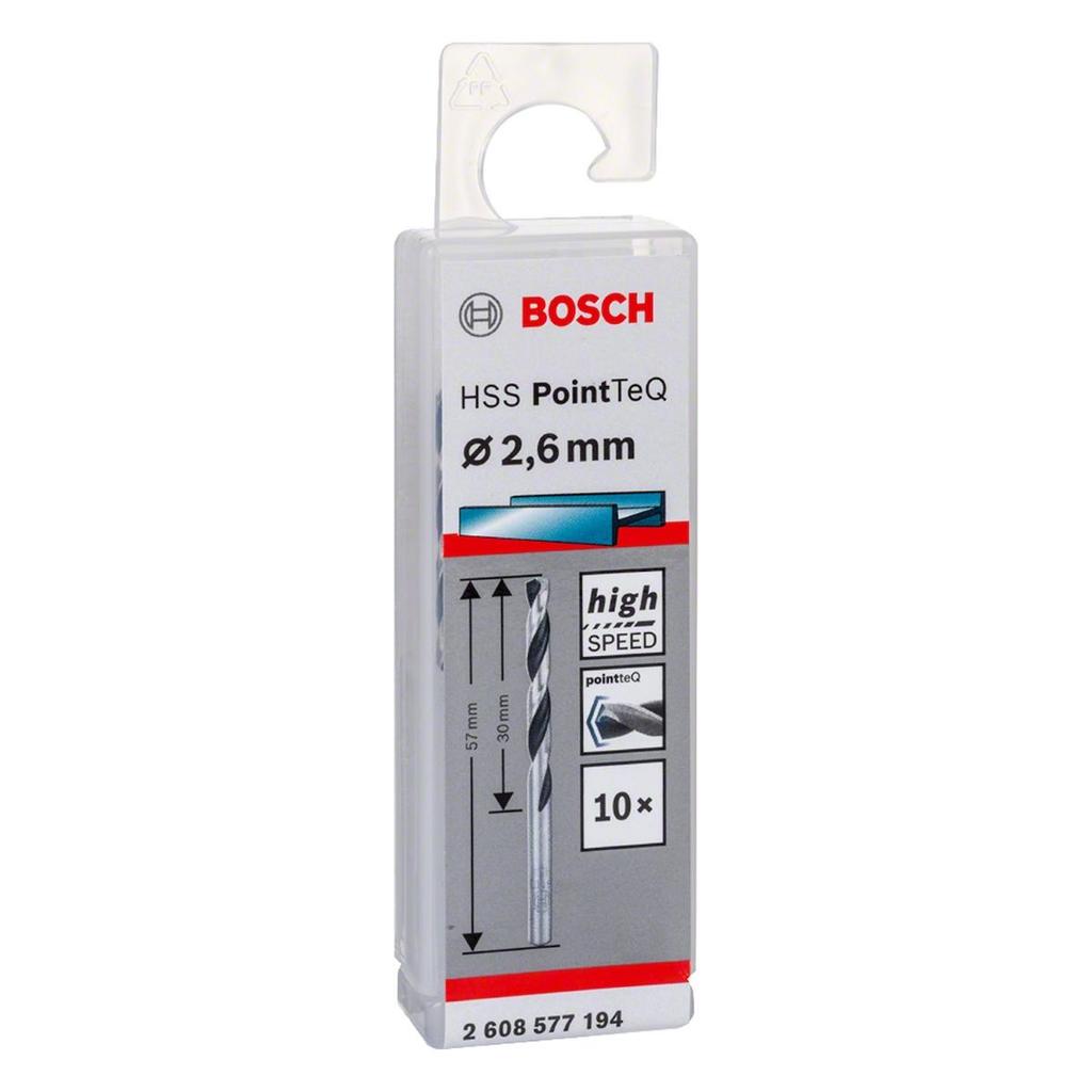 Broca Metal Bosch Aço Rápido Hss-Pointteq 2,6mm 10 Peças