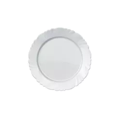 Prato Raso Nadir Figueiredo Pétala Vidro Floral Branco 25cm