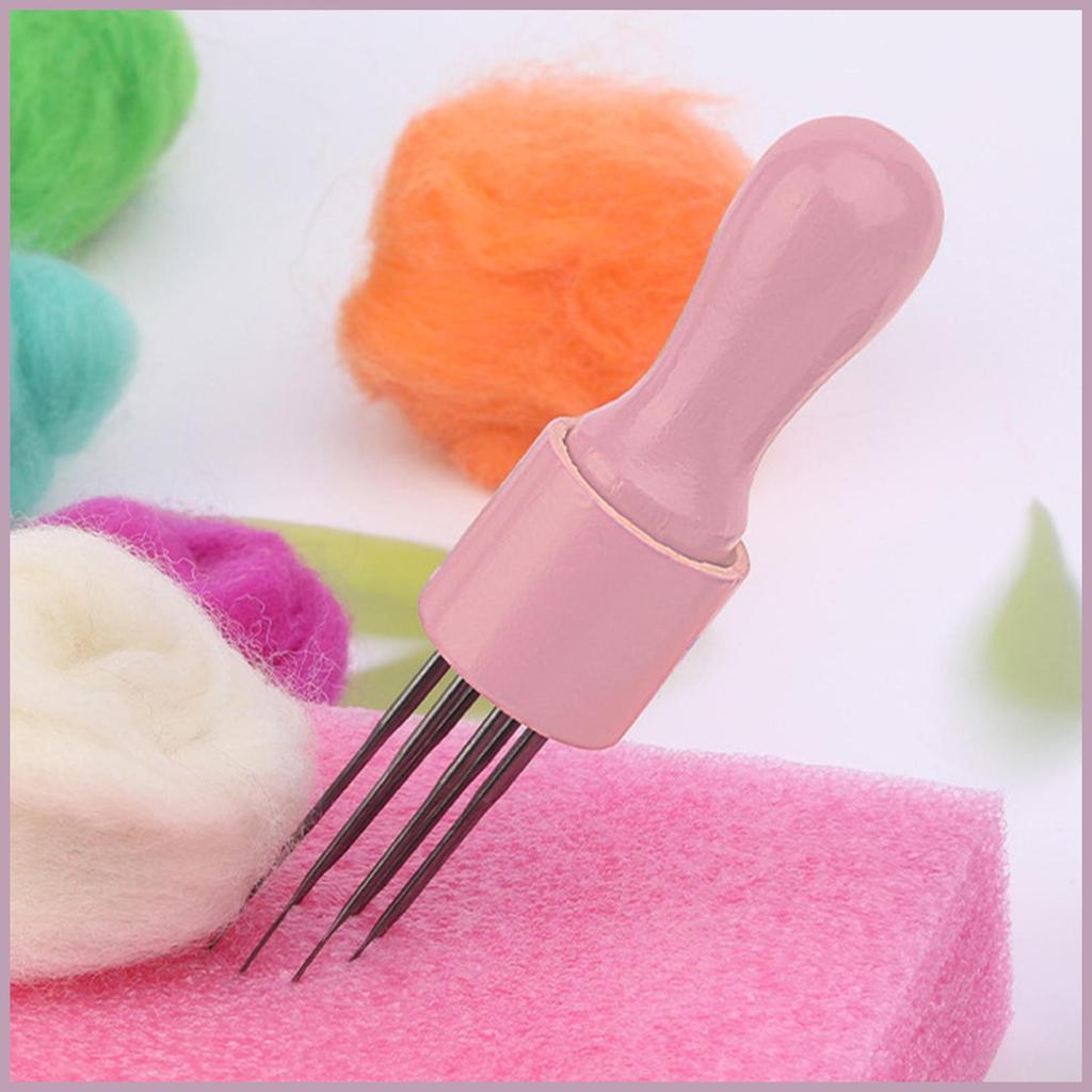 Agulha Ferramentas De Feltro Lã Iniciante Kits Boneca Fazendo Ferramenta Com Protetores De Dedo Tesoura Para hyss2br