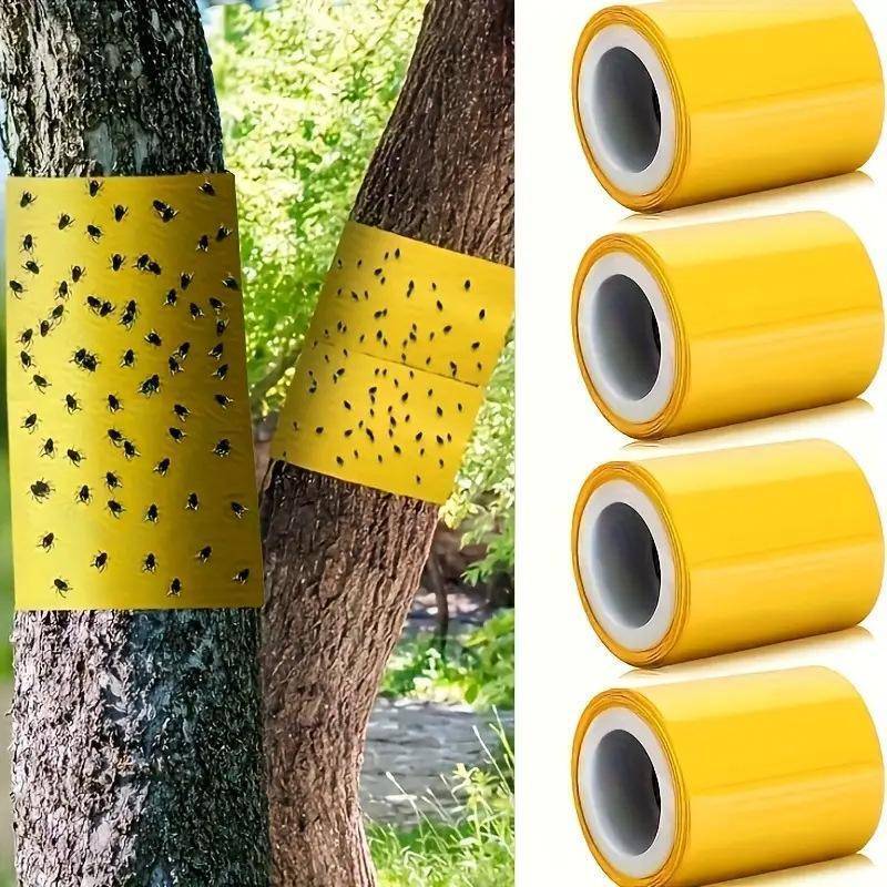 unewkintun Fita Dupla Face Amarela À Prova De Insetos , Segura , Não Tóxica , Coletor Para Varanda , Jardim , Pomar , Va — imagem 2 de 2