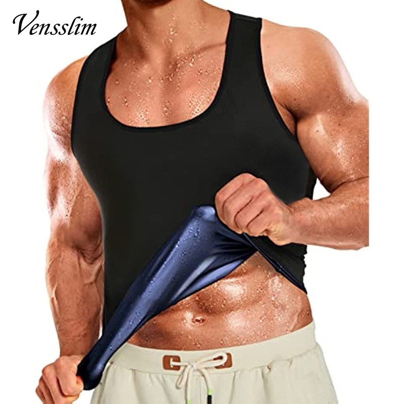 Venslim Compressão Sauna Suor Trimmer Homens Emagrecimento Cintura Trainer Treino Corpo Shaper Perda De Peso Colete De F