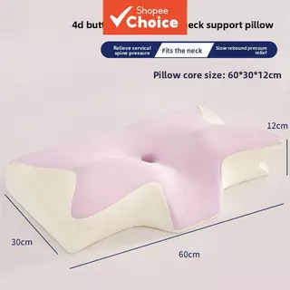 Almofada Ergonômica para Dormir de Lado | Espuma de Memória de Rebote Lento Travesseiro Cervical | T
