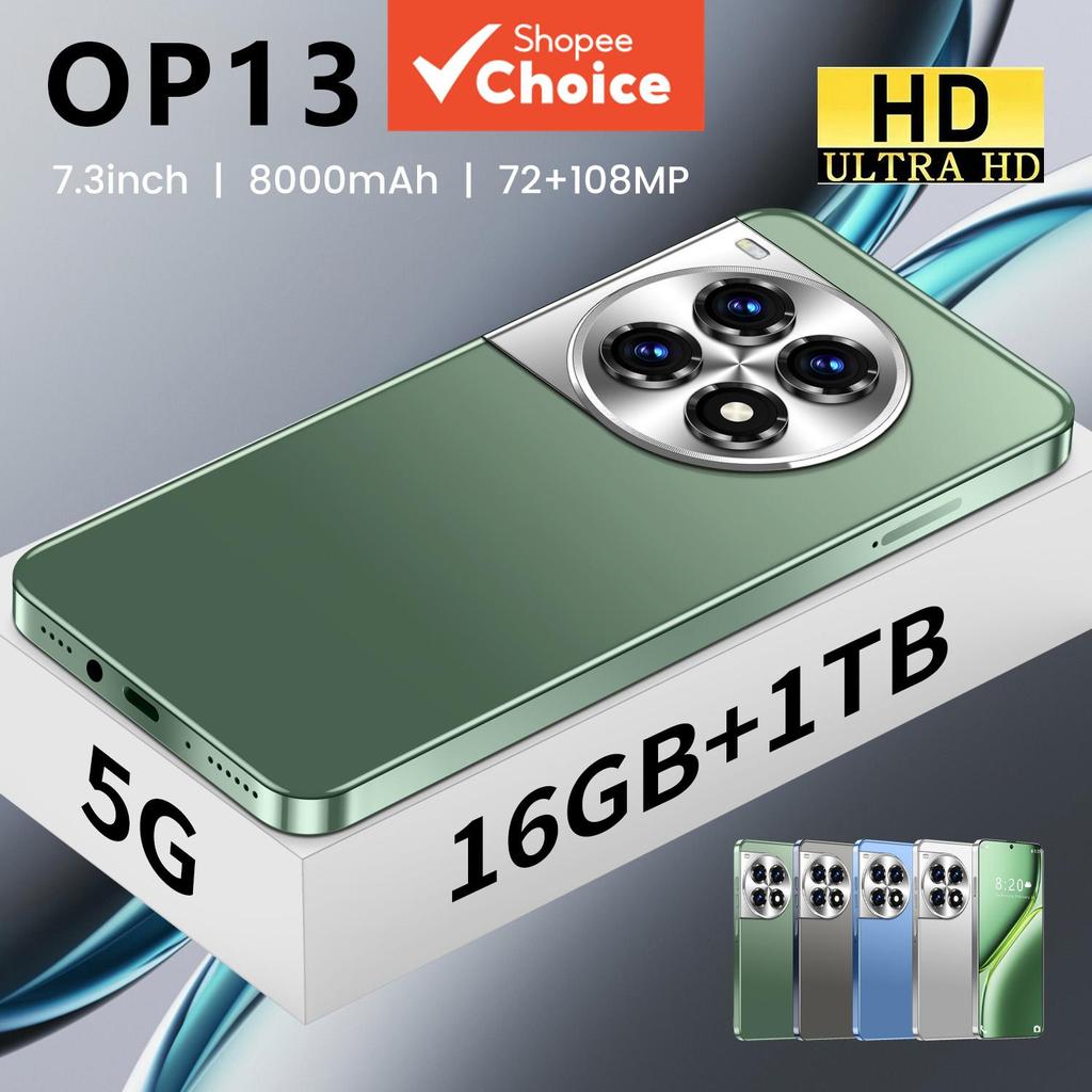 OP13 Smartphone com Tela Grande 5G Dual Chip Reconhecimento Facial Android