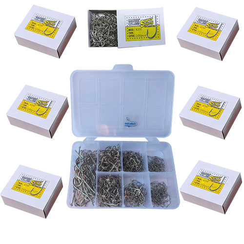 Kit 700 Anzóis + Estojo Anzol de Pesca Pequenos E Médio Marine Sports Variedades de Tralha Anzol