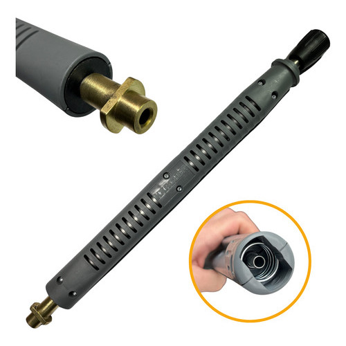 Lança Tubeira Inox Revestida 420mm Modelo De Encaixe Cinza Karcher Hd585 Profi Hd4/13 Hd5/11 Hd6/13