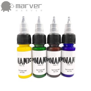 Cor De Prática De Tatuagem MARVER , Tinta Preta Marrom Vermelho Verde , Arte Corporal Branco Azul 15ML Pigmento