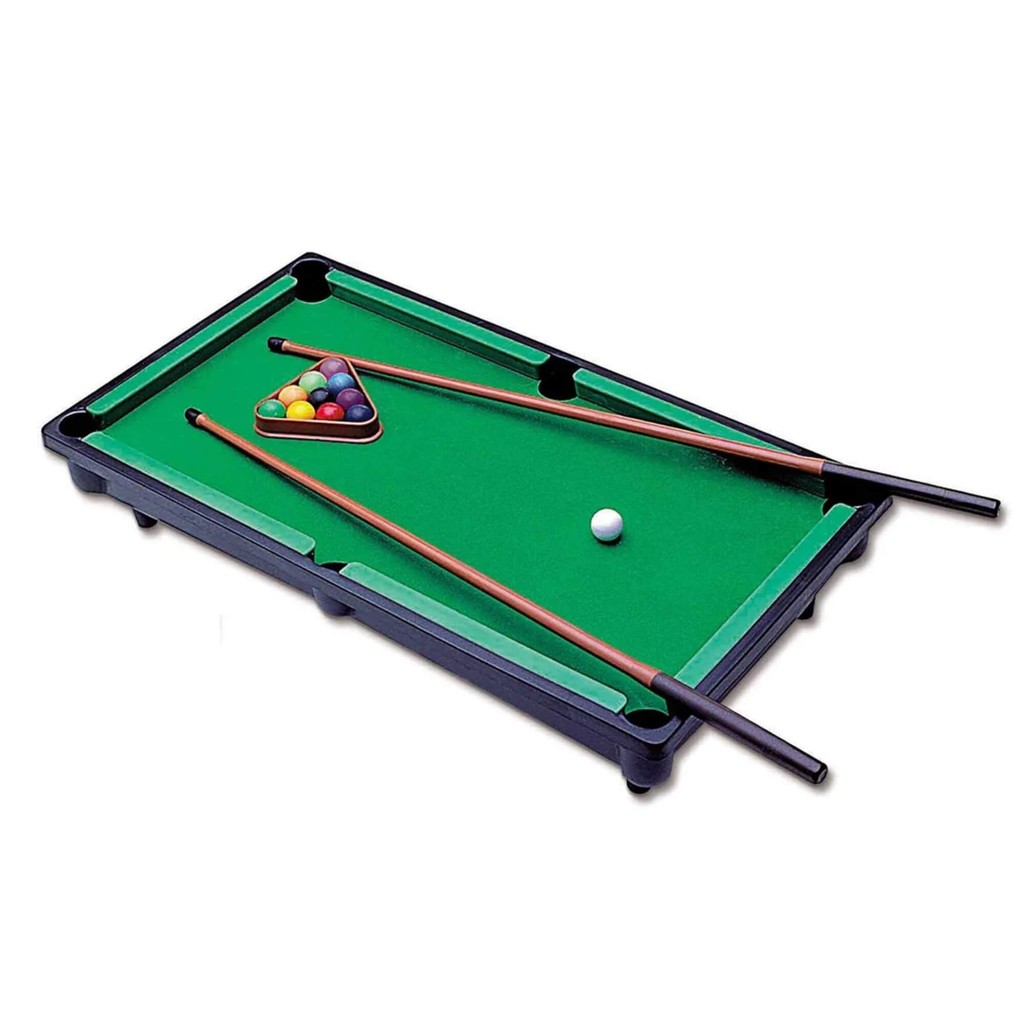 Brinquedo Infantil Mini Mesa de Bilhar com Tacos e Bolinhas Coloridas Braskit Criança Jogo de Mesa