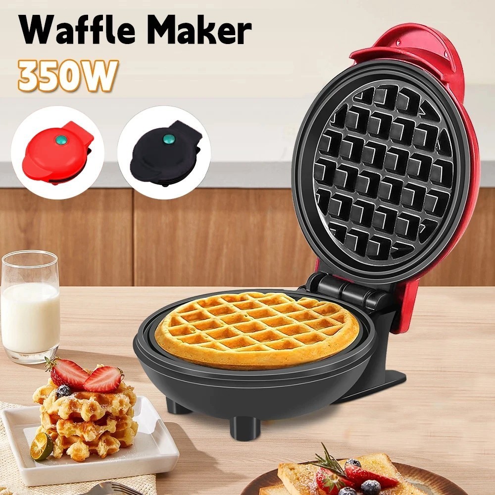 Mini Máquina Waffle Panela Elétrica Antiaderente Elétrica Casa Cozinha 110v – 350w
