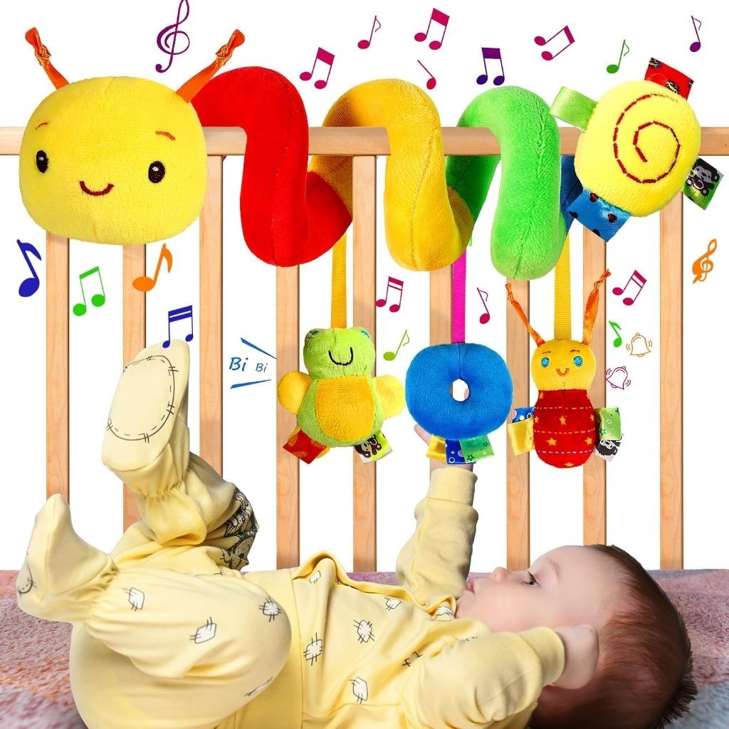 Bebê/Recém Nascido Mobile Espiral Centopeia /ARCO-IRIS Coruja Berço Brinquedo Carrinho de Conforto Com Chocalho em Oferta na Shopee