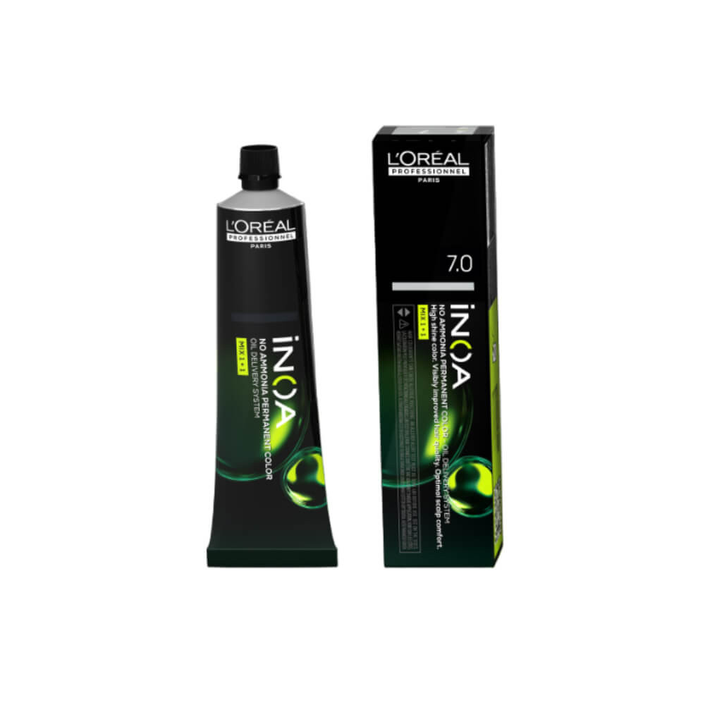 Coloração L'Oréal Professionnel Inoa 7.0 Louro Médio Profundo 60g em Oferta na Shopee