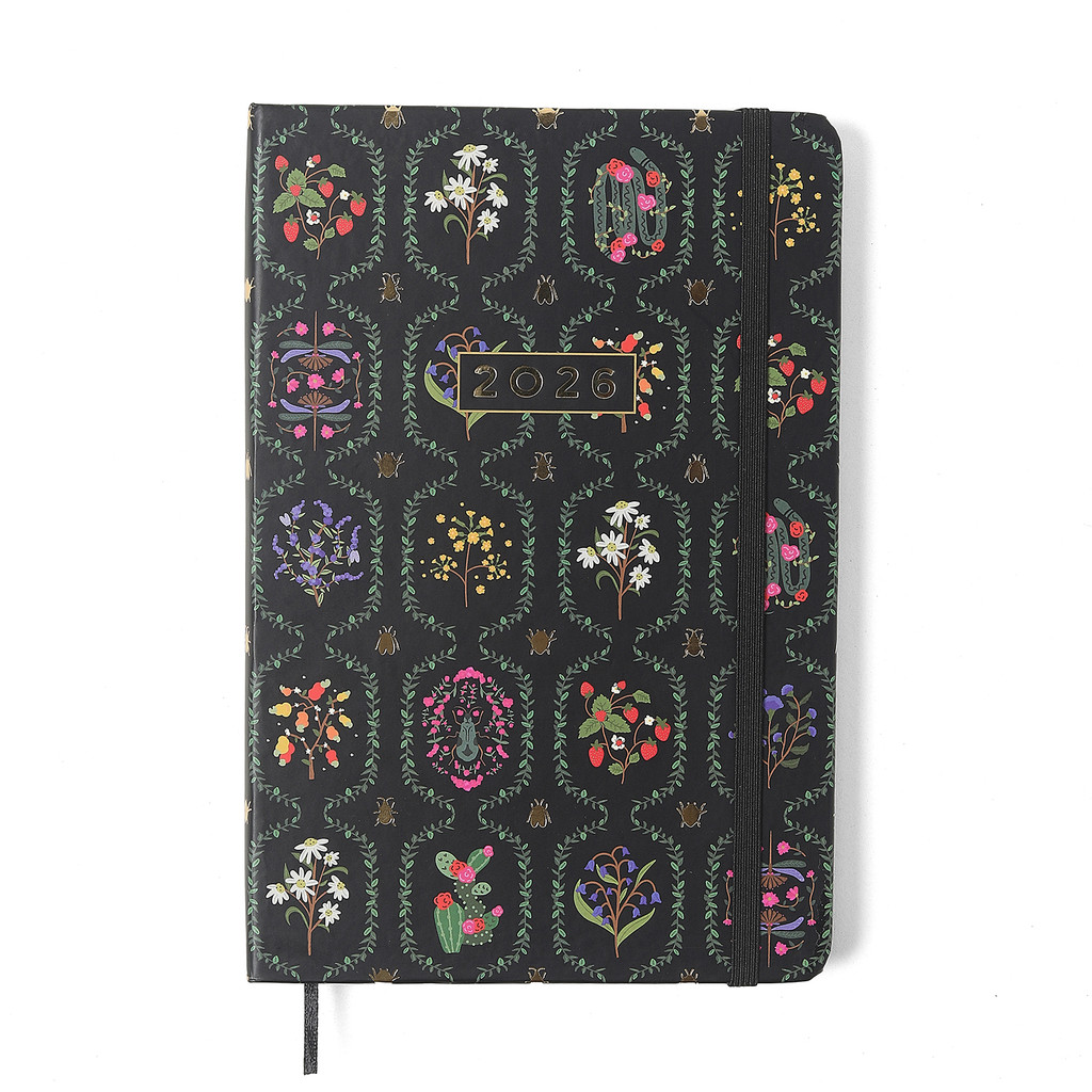 Planner Semanal Anotações Costurado 14X21 CICERO JARDIM 2026 PRETO em Oferta na Shopee