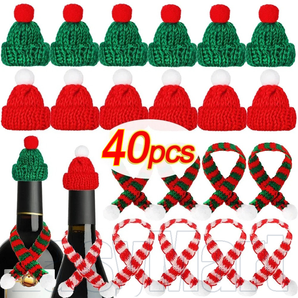 Decoração De Natal De Fio De Lã Feito À Mão-(10-40 Unidades) Conjunto De Mini Cachecol Com Fácil Montagem , Lindos Pinge