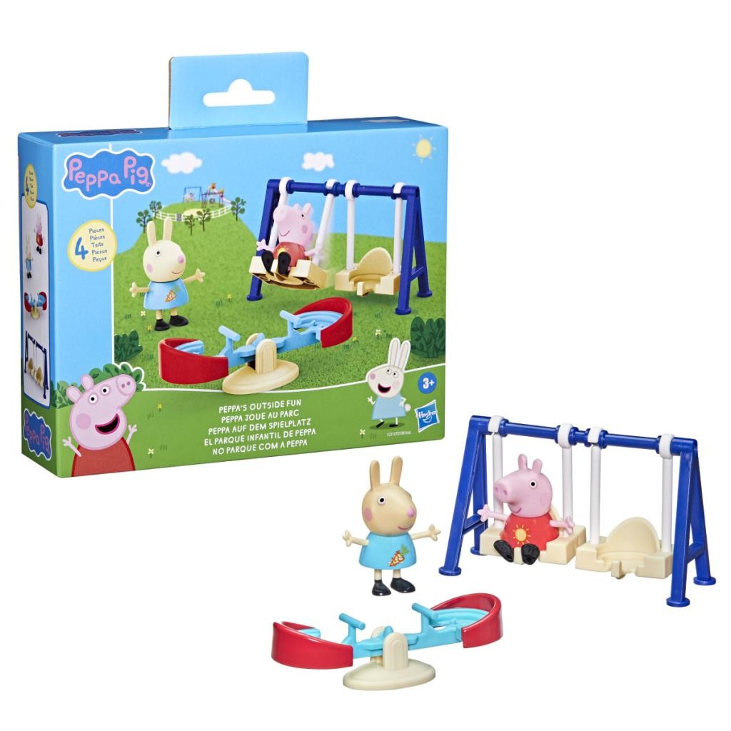 Conjunto Peppa Pig No Parquinho Com A Peppa Hasbro Brinquedo Infantil Interativo Criativo Original Divertido
