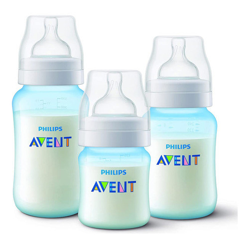 Kit Mamadeira Bebê Avent Anticólica 125ml 260ml 330ml Cor Azul em Oferta na Shopee