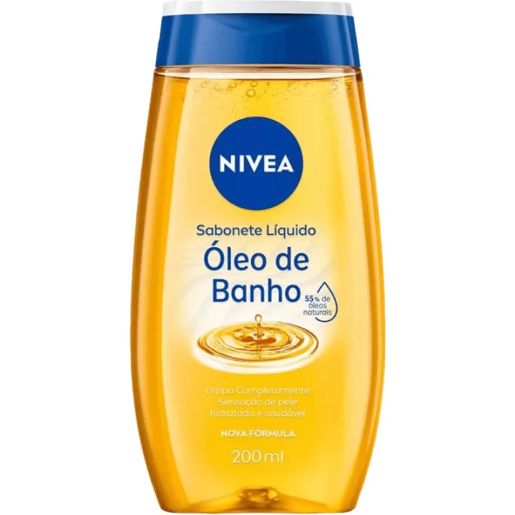 Nivea Sabonete Líquido Óleo de Banho 200ml em Oferta na Shopee