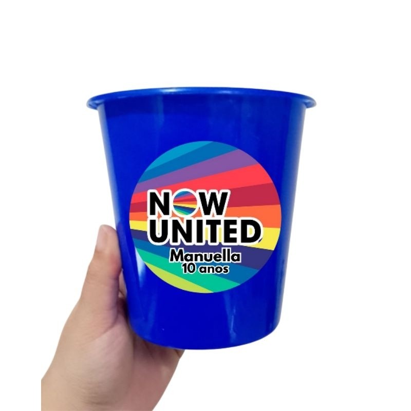 10 balde/ Baldinho de 1L Personalizado do Now United