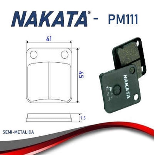 Pastilha De Freio Dianteira HONDA CG Titan 125 ES - Nakata PM111 em Oferta na Shopee