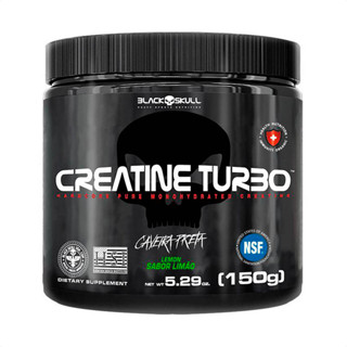 Creatina Turbo Black Skull Monohidratada 150g - Sabor Limão em Oferta na Shopee