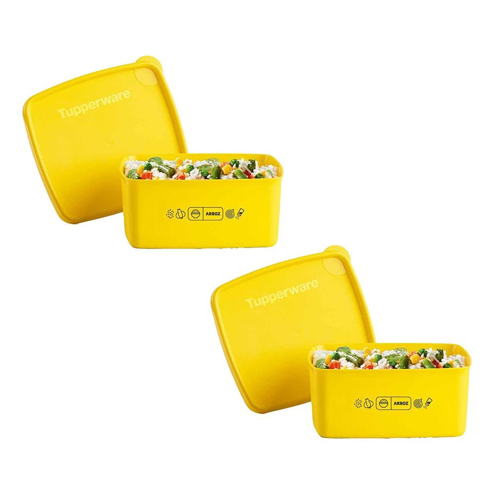 Kit com 2 Potes Herméticos Tupperware Jeitosinho Mix Arroz 400ml em Oferta na Shopee