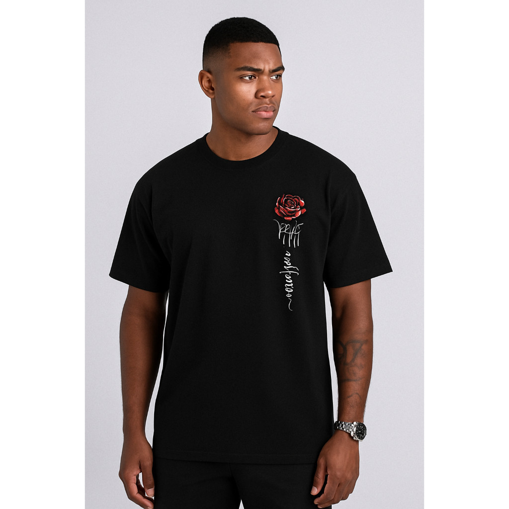 Camiseta T-Shirt Unissex Premium Estampada Flor Califórnia 100% Algodão Gola Redonda Costura Reforço