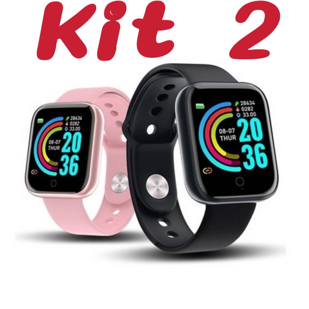 Kit 2  martwatch D20 Pró/ Coloca Foto na Tela Esportivo Bluetooth