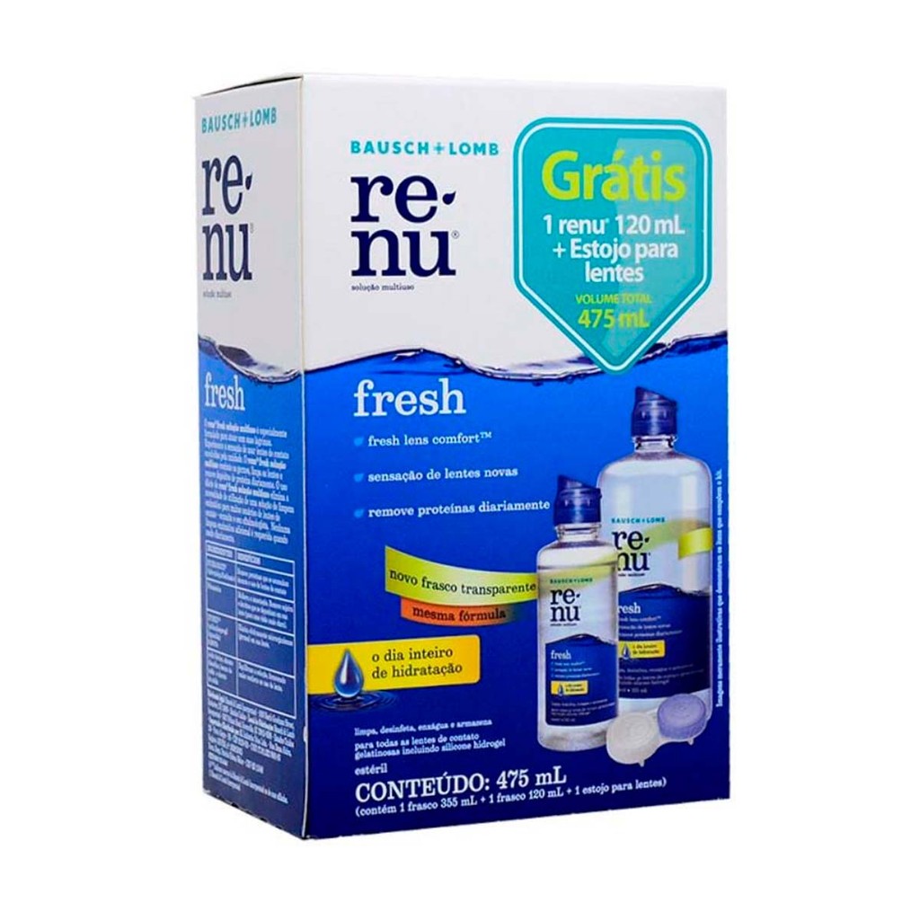 Detalhes do Kit Renu Fresh  Solução para Lentes de Contato 355ml + 120ml